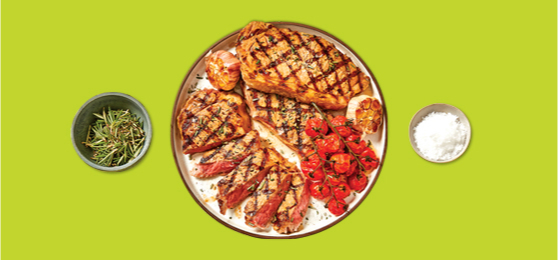 Three angus steak dishes